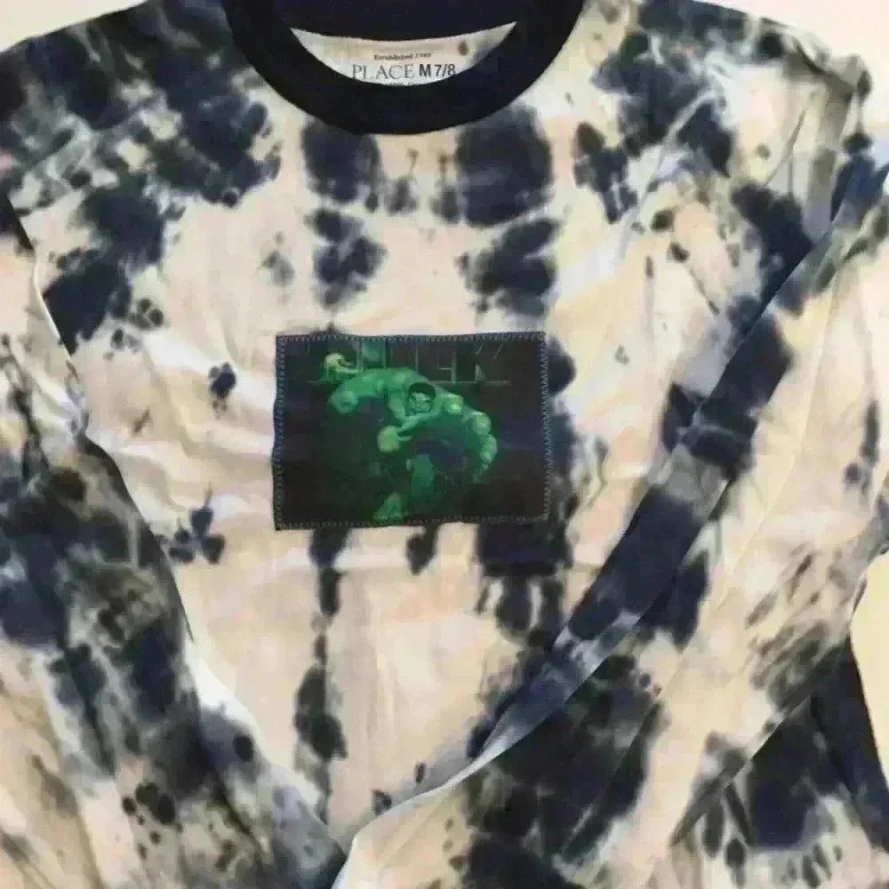 ⭐️New! Hulk marvel Hand tie dyed shirt Boys M